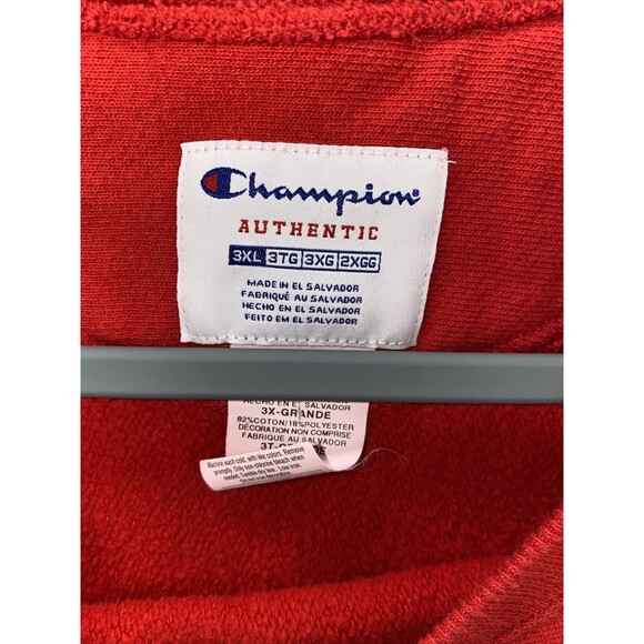 Vintage Champion Authentic Athletic Apparel Red 3XL Crewneck Sweatshirt C240 - Picture 2 of 8